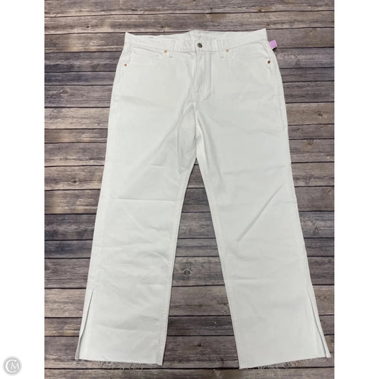 Jeans Straight By Gap In White, Size: 16
