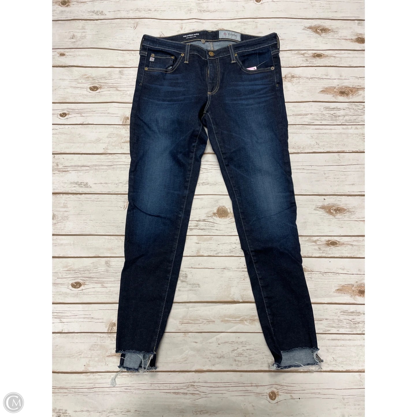 Jeans Skinny By Adriano Goldschmied In Blue Denim, Size: 10