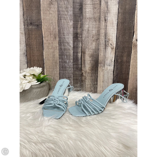 Sandals Heels Block By Cme In Blue, Size: 8.5