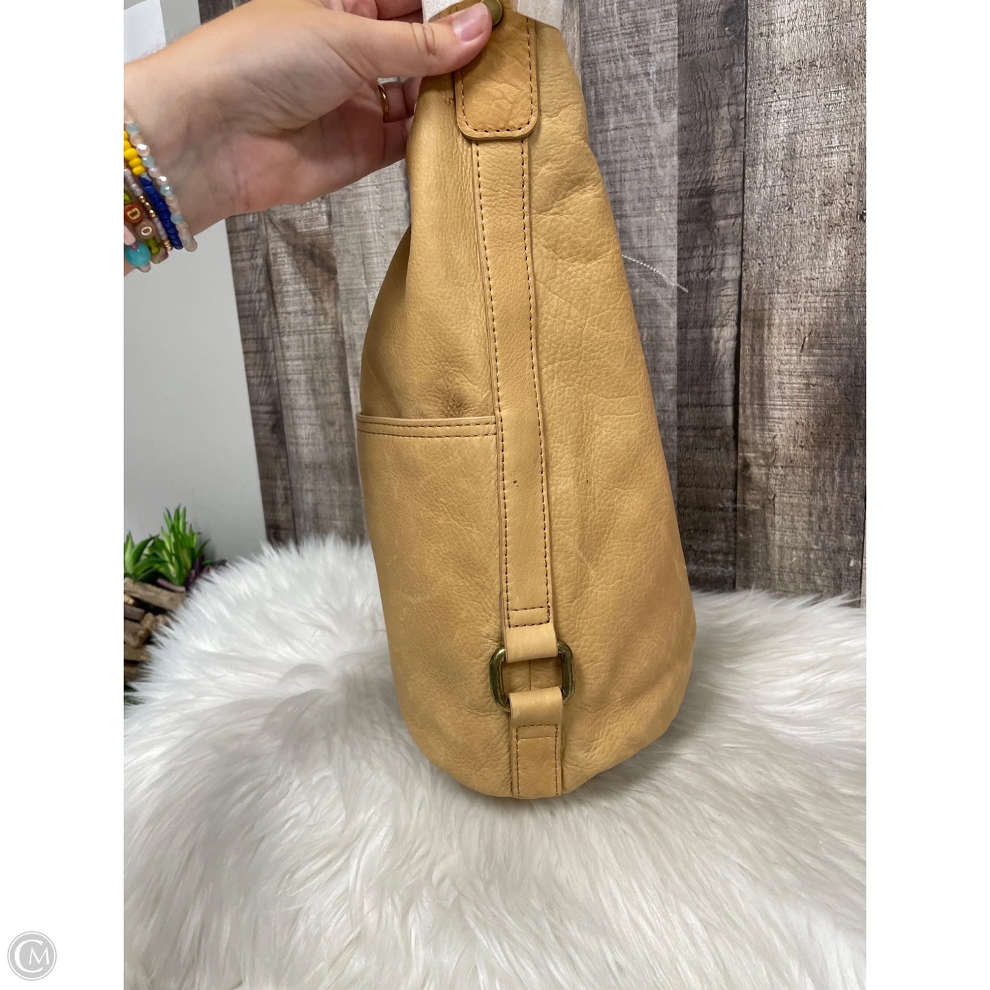 Handbag Leather By Cme, Size: Large