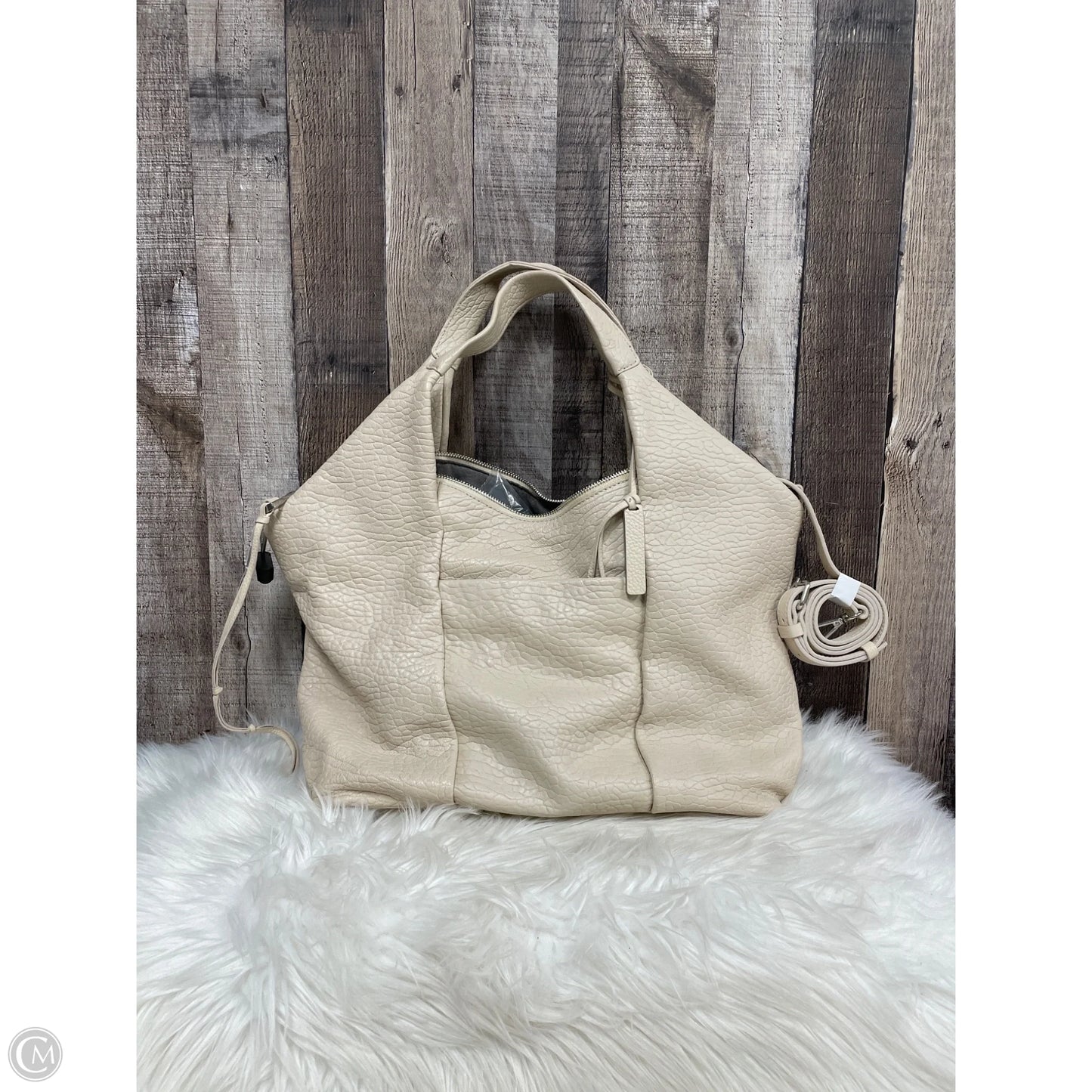 Handbag Leather By Vince Camuto, Size: Large