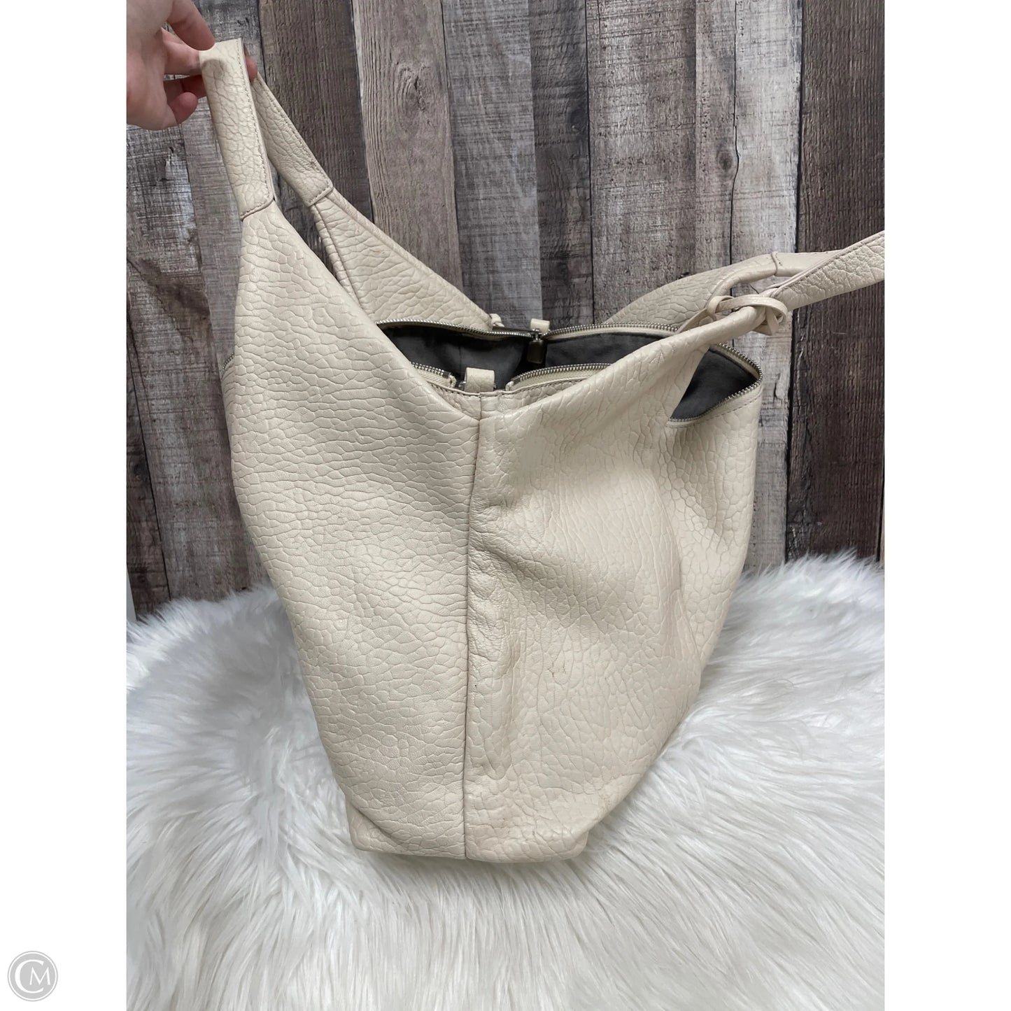 Handbag Leather By Vince Camuto, Size: Large