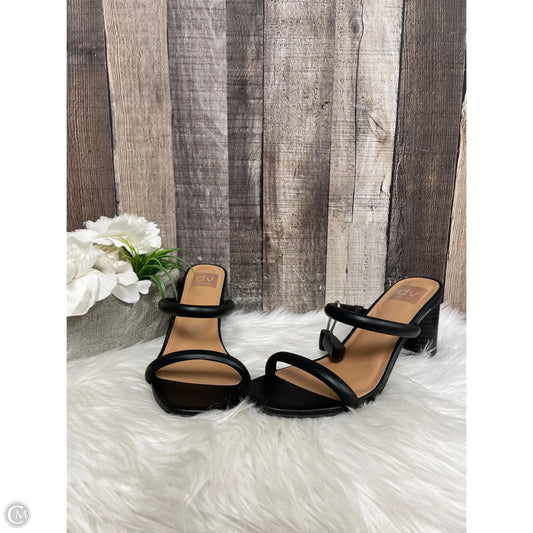Sandals Heels Block By Dv In Black, Size: 9