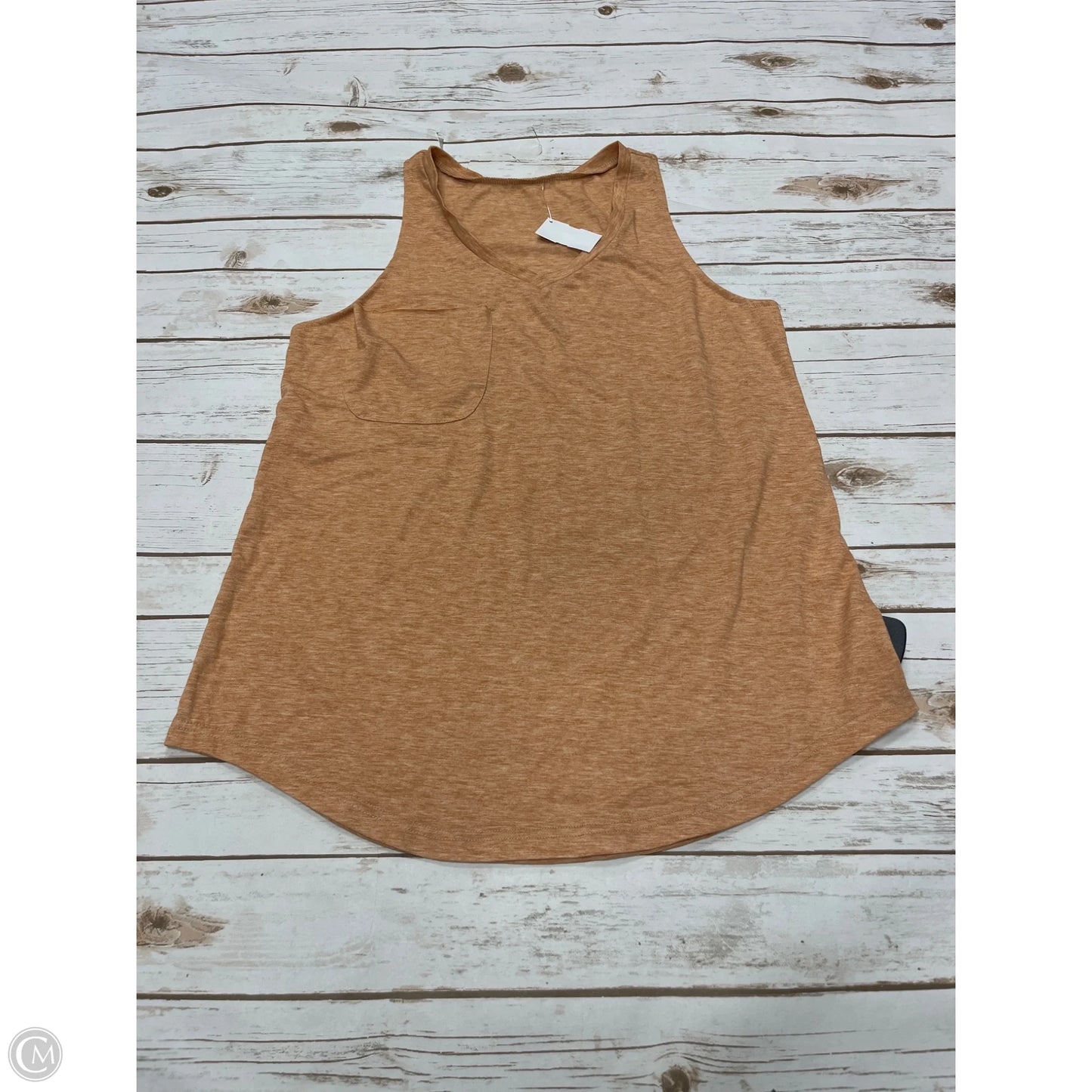 Top Sleeveless By Cmf In Orange, Size: L