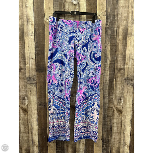 Pants Designer By Lilly Pulitzer In Blue & Pink, Size: L