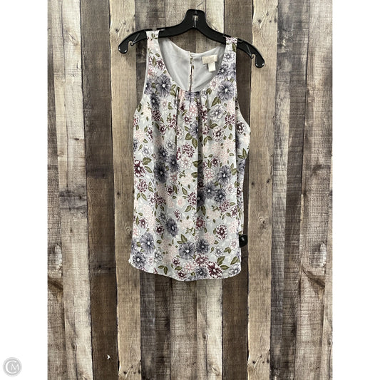 Top 3/4 Sleeve By Loft In Floral Print, Size: L