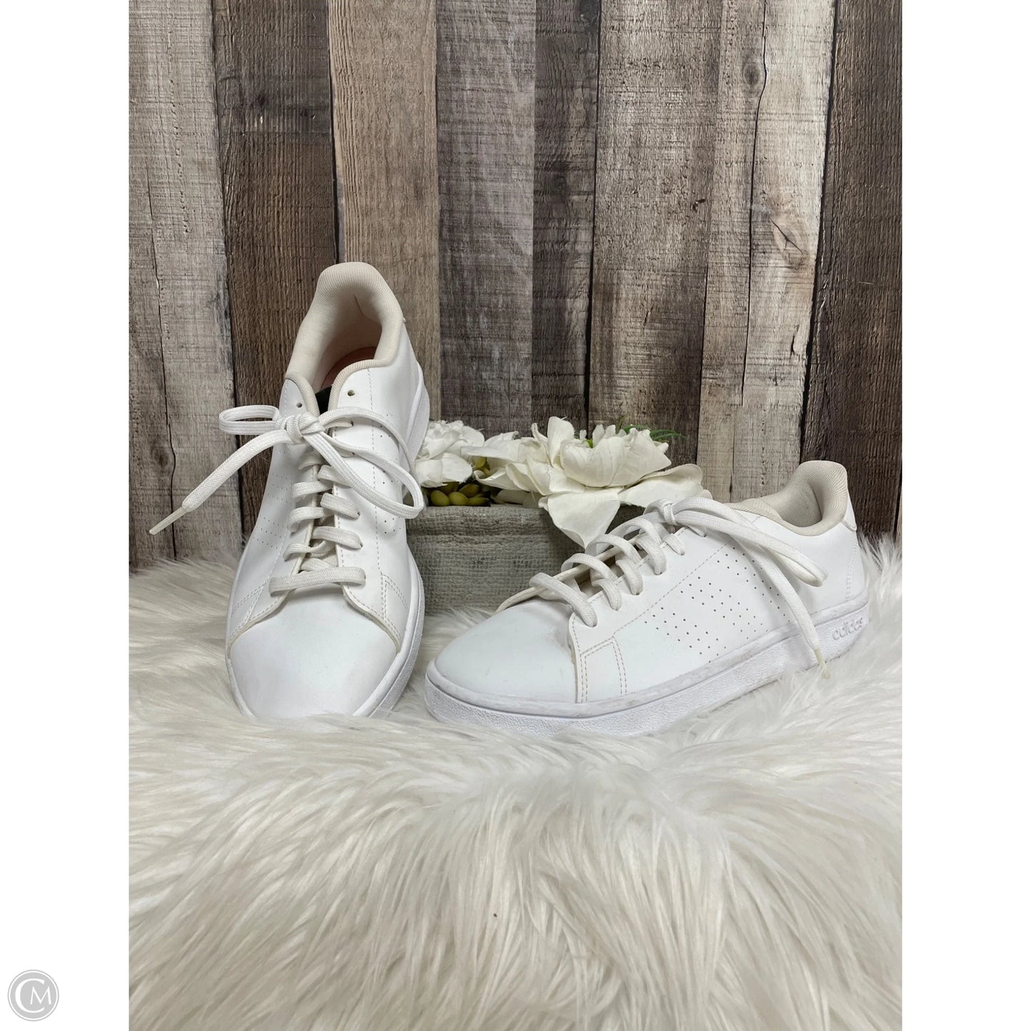 Shoes Athletic By Adidas In White, Size: 10