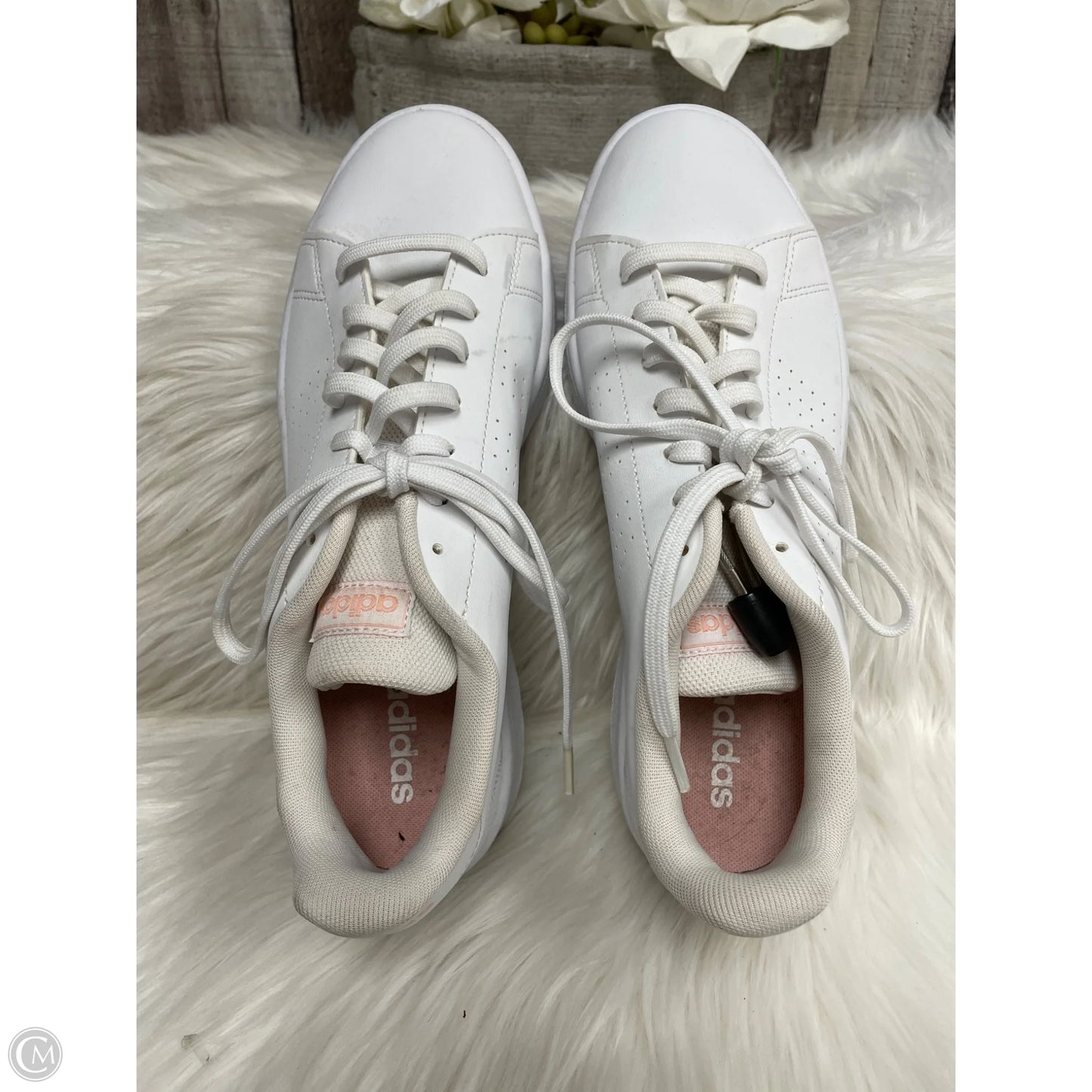 Shoes Athletic By Adidas In White, Size: 10