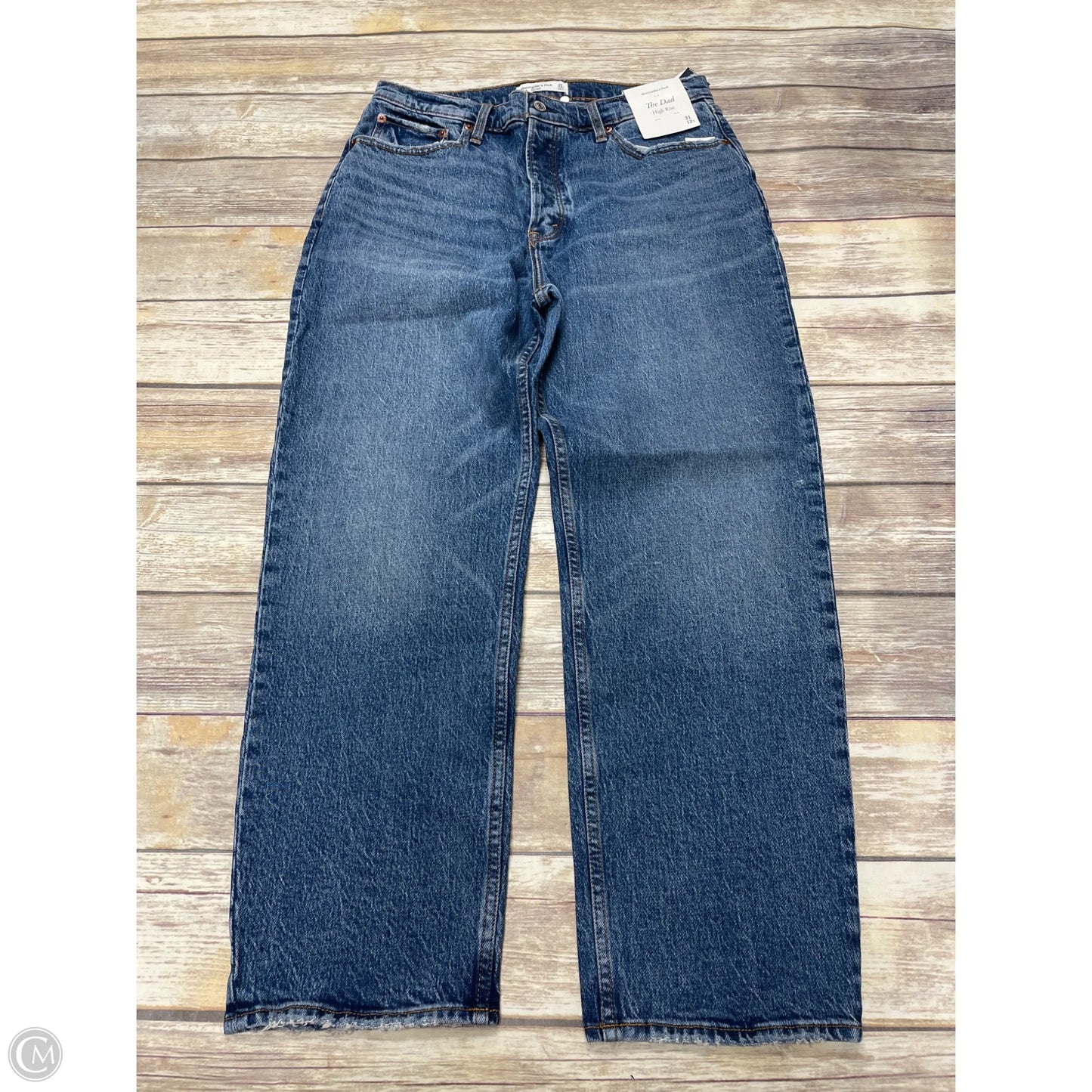Jeans Straight By Abercrombie And Fitch In Blue Denim, Size: 12