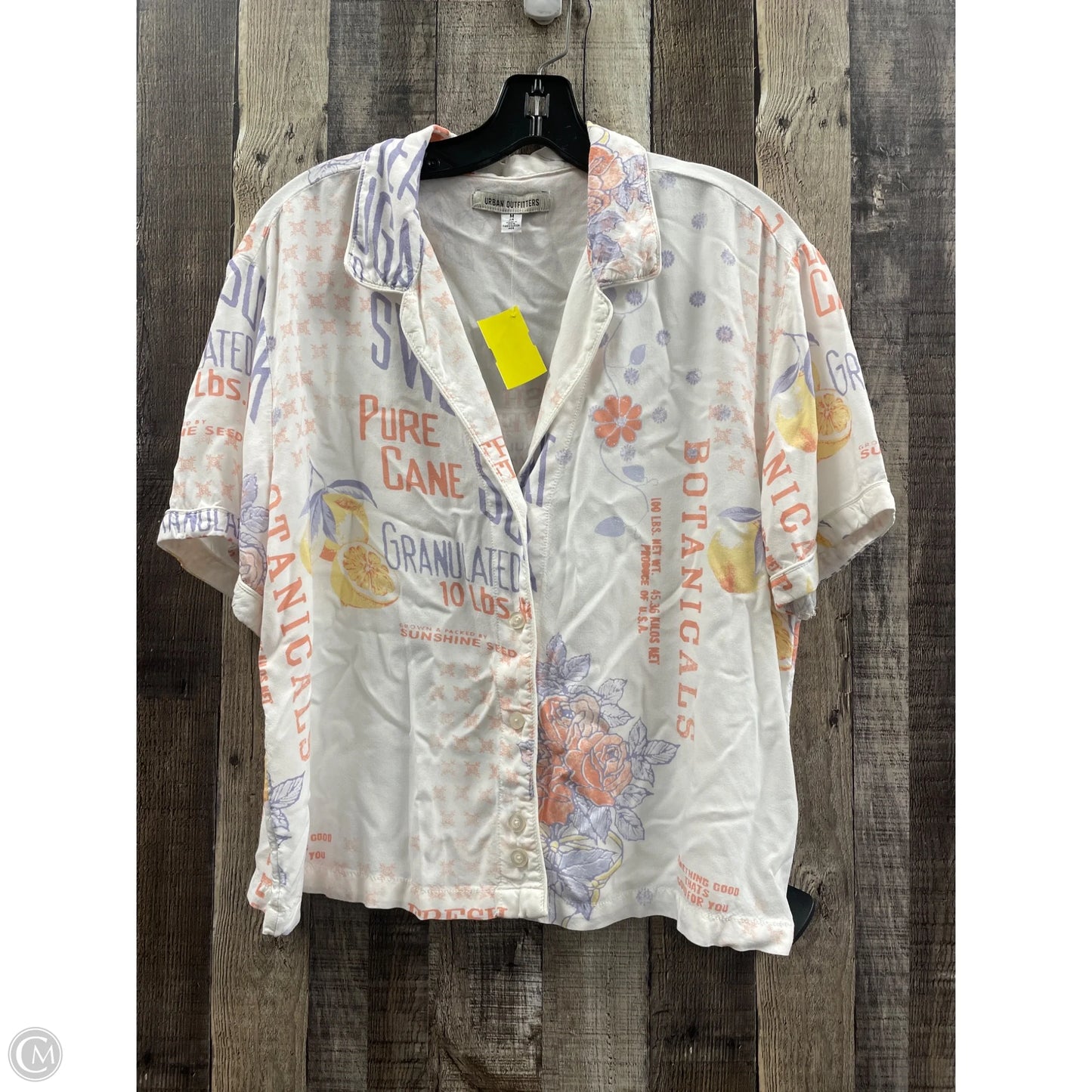 Top Short Sleeve By Urban Outfitters In Multi-colored, Size: M