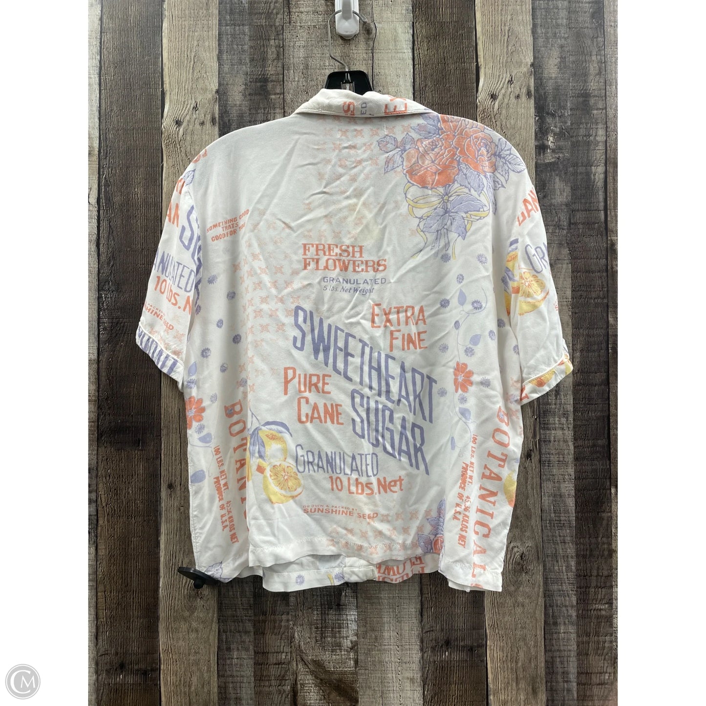 Top Short Sleeve By Urban Outfitters In Multi-colored, Size: M