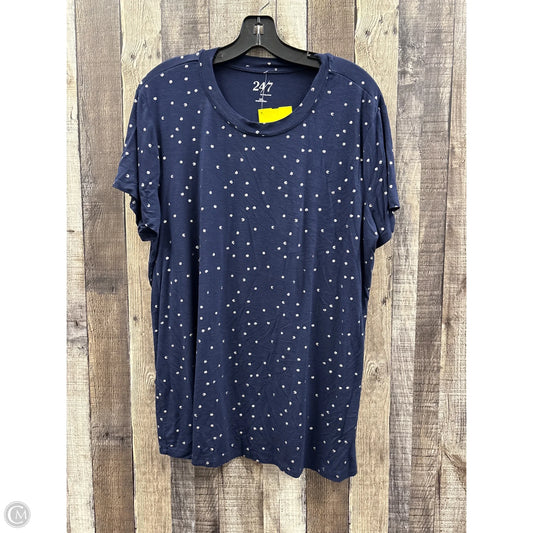 Top Short Sleeve By Maurices In Blue, Size: Xxl