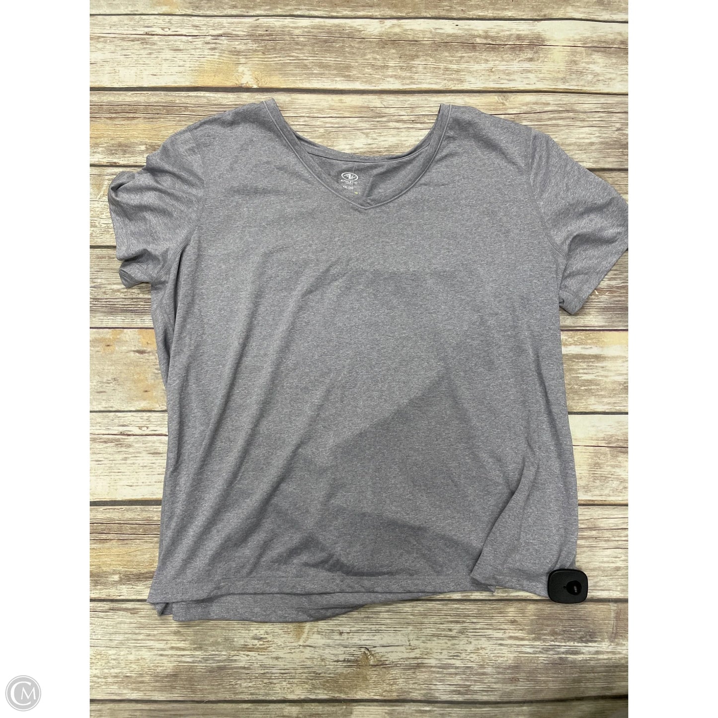 Athletic Top Short Sleeve By Athletic Works In Silver, Size: Xxl