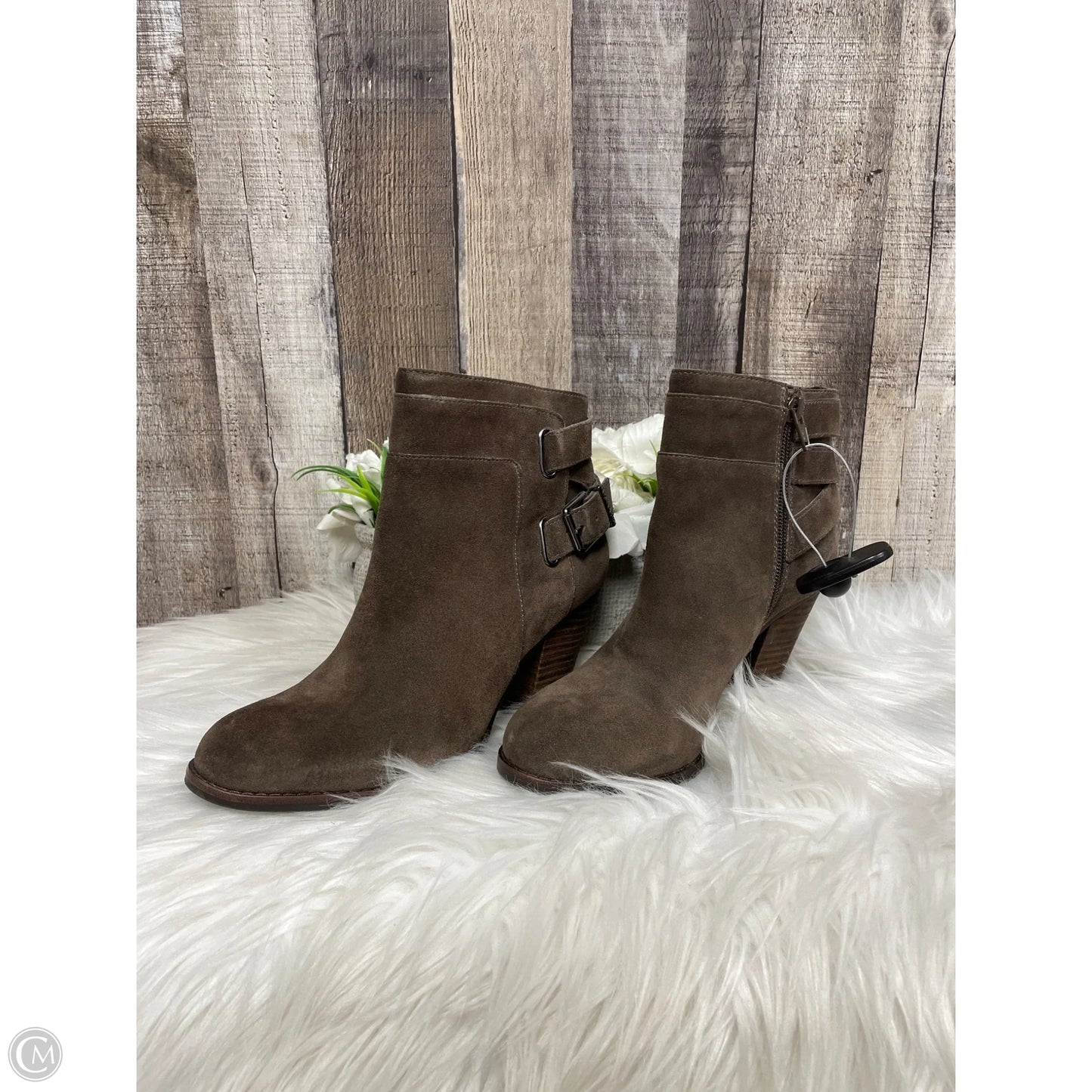 Boots Ankle Heels By Gianni Bini In Brown, Size: 6