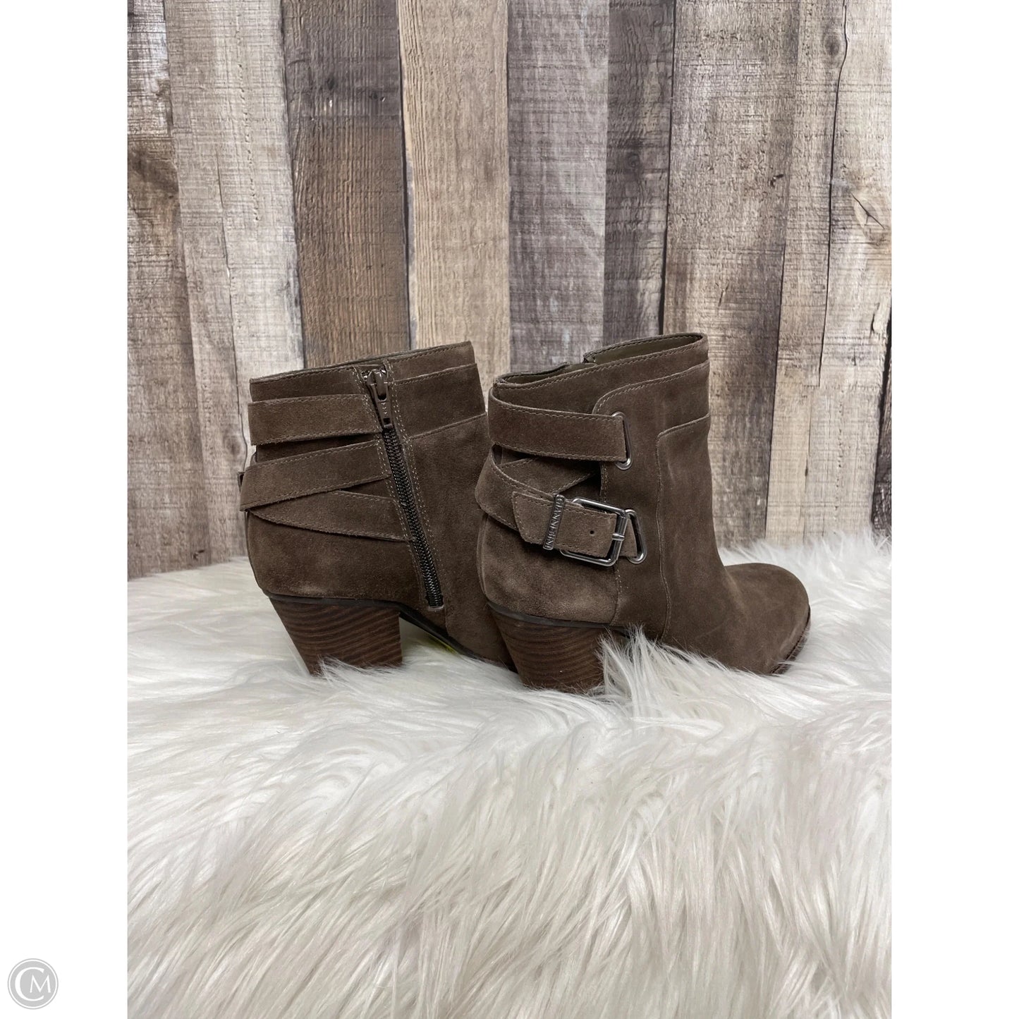 Boots Ankle Heels By Gianni Bini In Brown, Size: 6