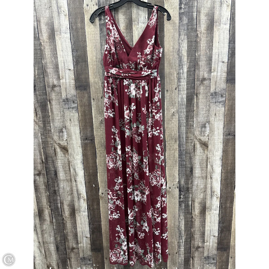 Dress Casual Maxi By Cme In Maroon, Size: S