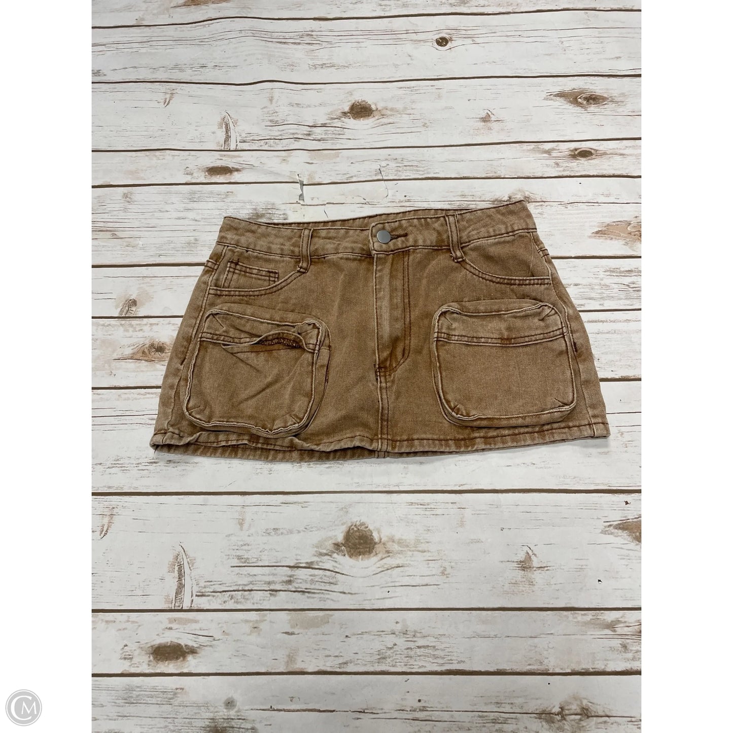 Skirt Mini & Short By Cmf In Tan, Size: M