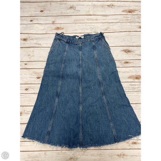 Skirt Maxi By Zara In Blue Denim, Size: L