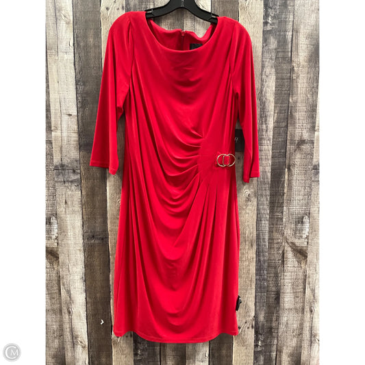 Dress Casual Midi By Cme In Red, Size: 14