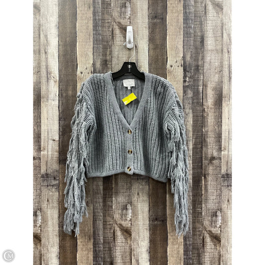 Sweater Cardigan By Hayden La In Grey, Size: S