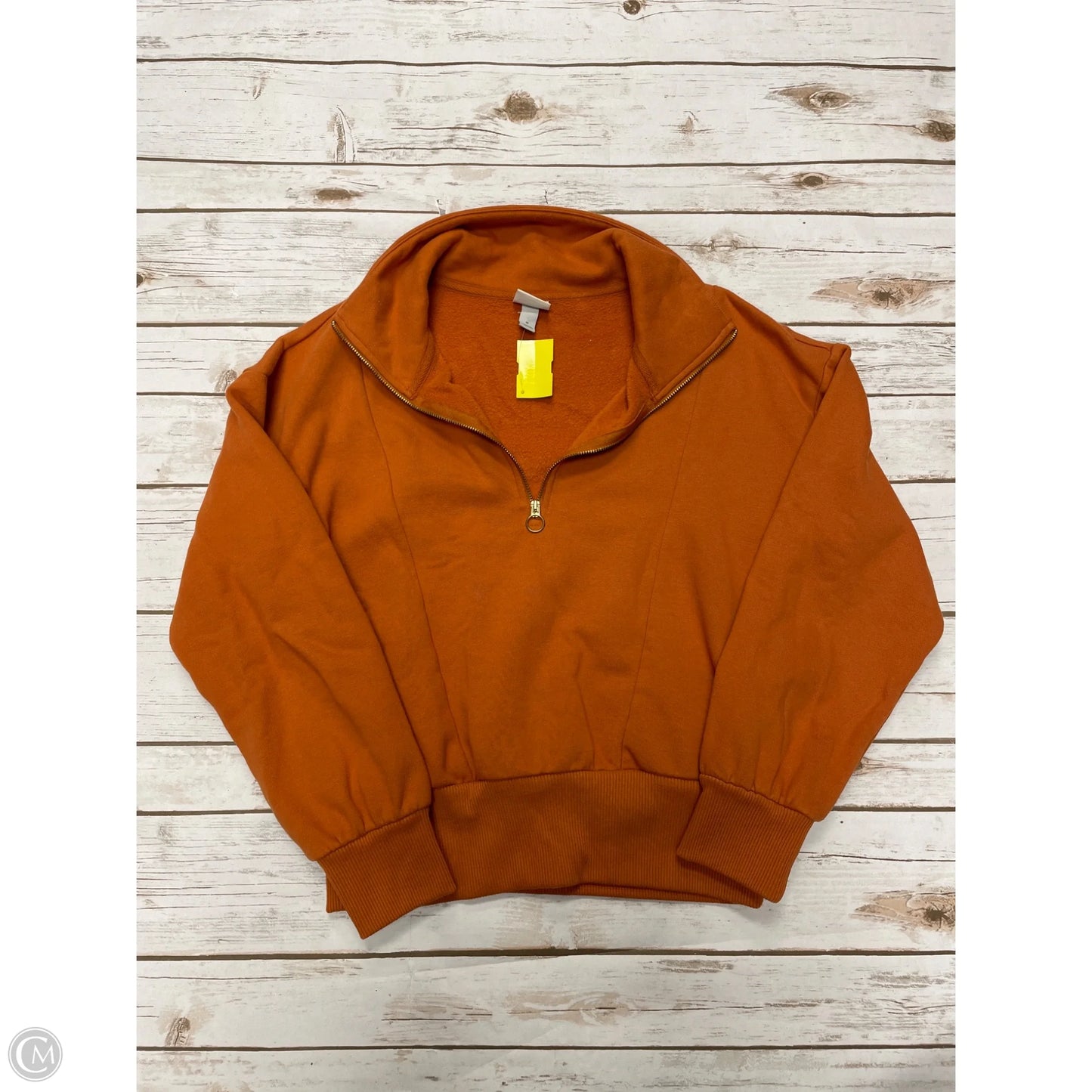 Sweatshirt Collar By A New Day In Orange, Size: S