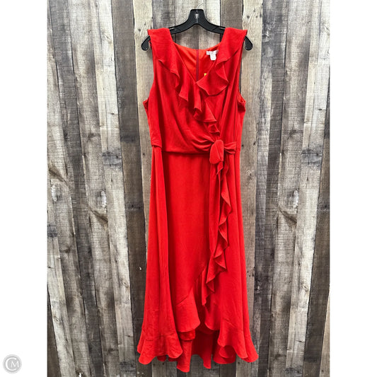 Dress Casual Maxi By London Times In Red, Size: 16