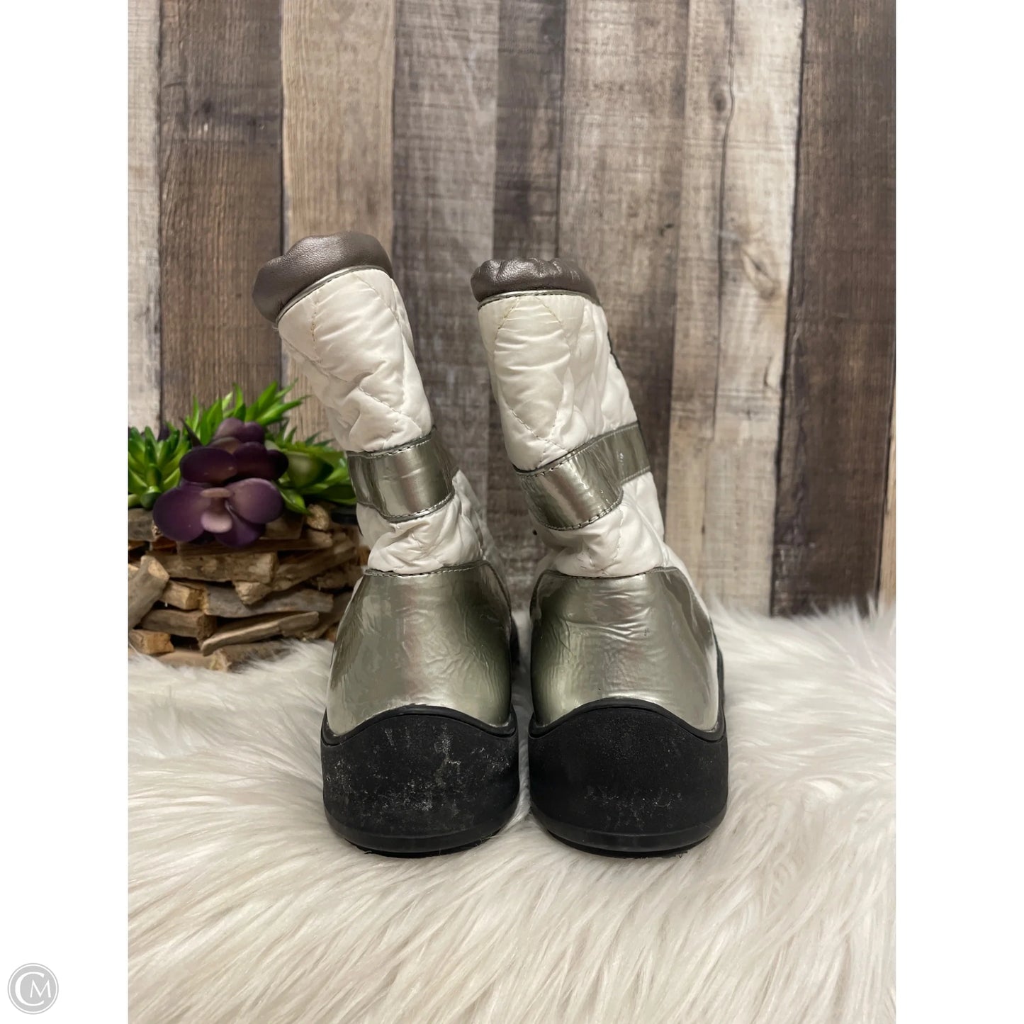 Boots Ankle Flats By Aquatalia In Silver, Size: 9