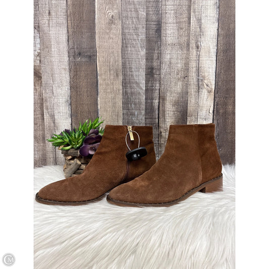 Boots Ankle Heels By Aquatalia In Brown, Size: 9.5