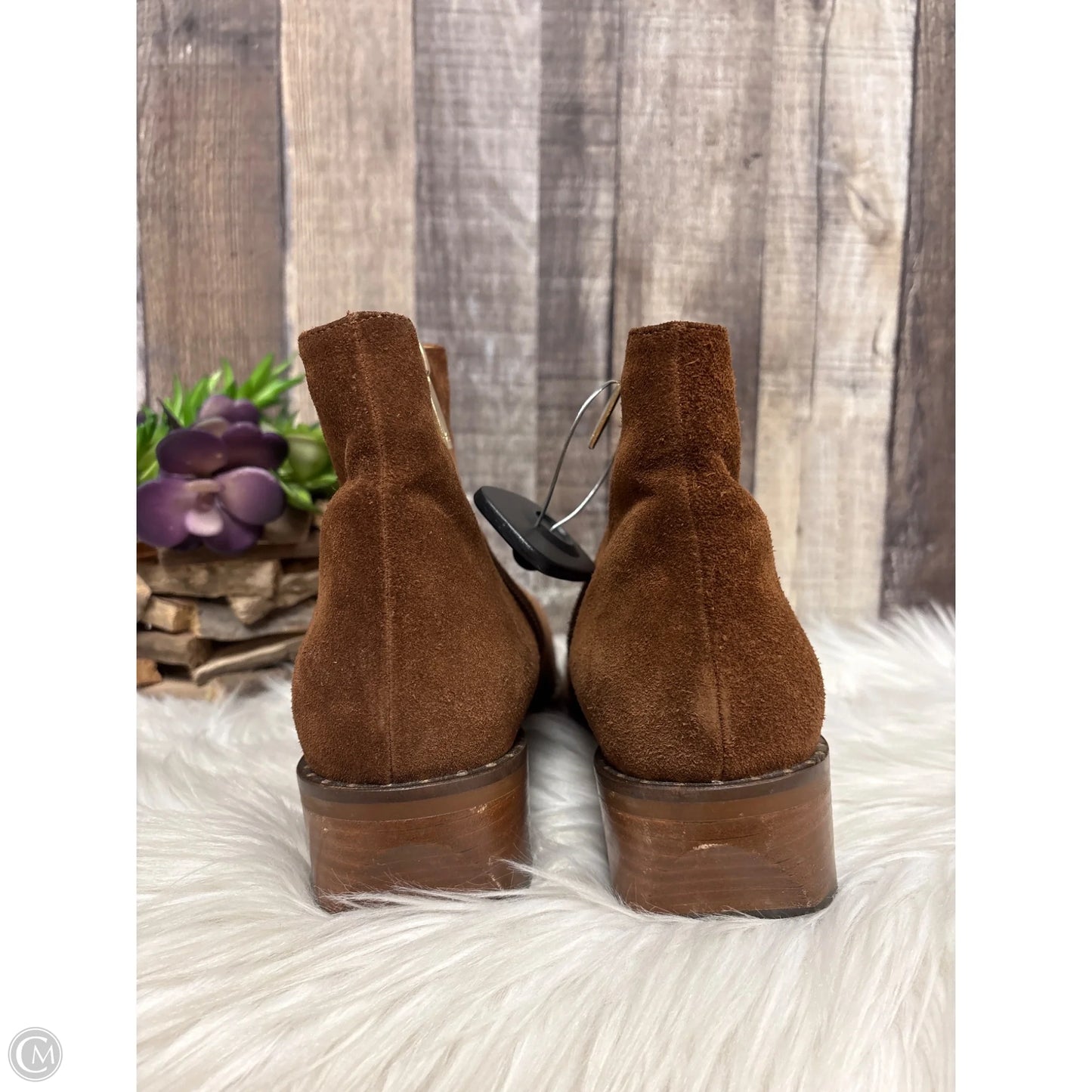 Boots Ankle Heels By Aquatalia In Brown, Size: 9.5