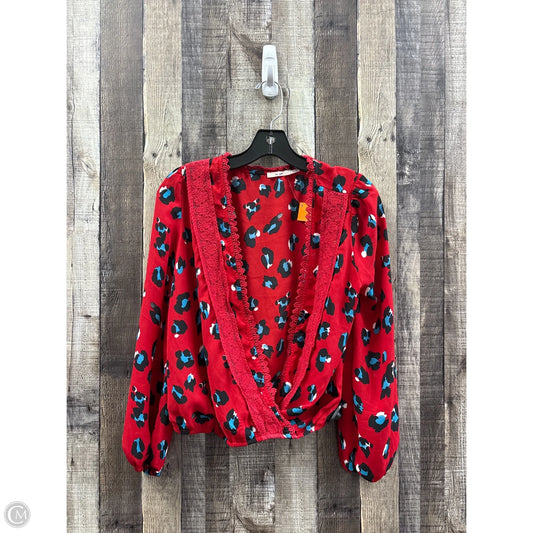 Top Long Sleeve By Mi Ami In Red, Size: S