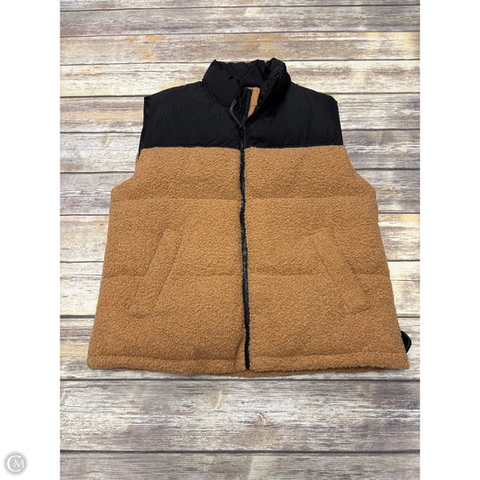 Vest Faux Fur & Sherpa By Wild Fable In Black & Cream, Size: S