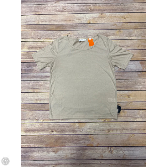 Top Short Sleeve By Mod Ref In Tan, Size: L