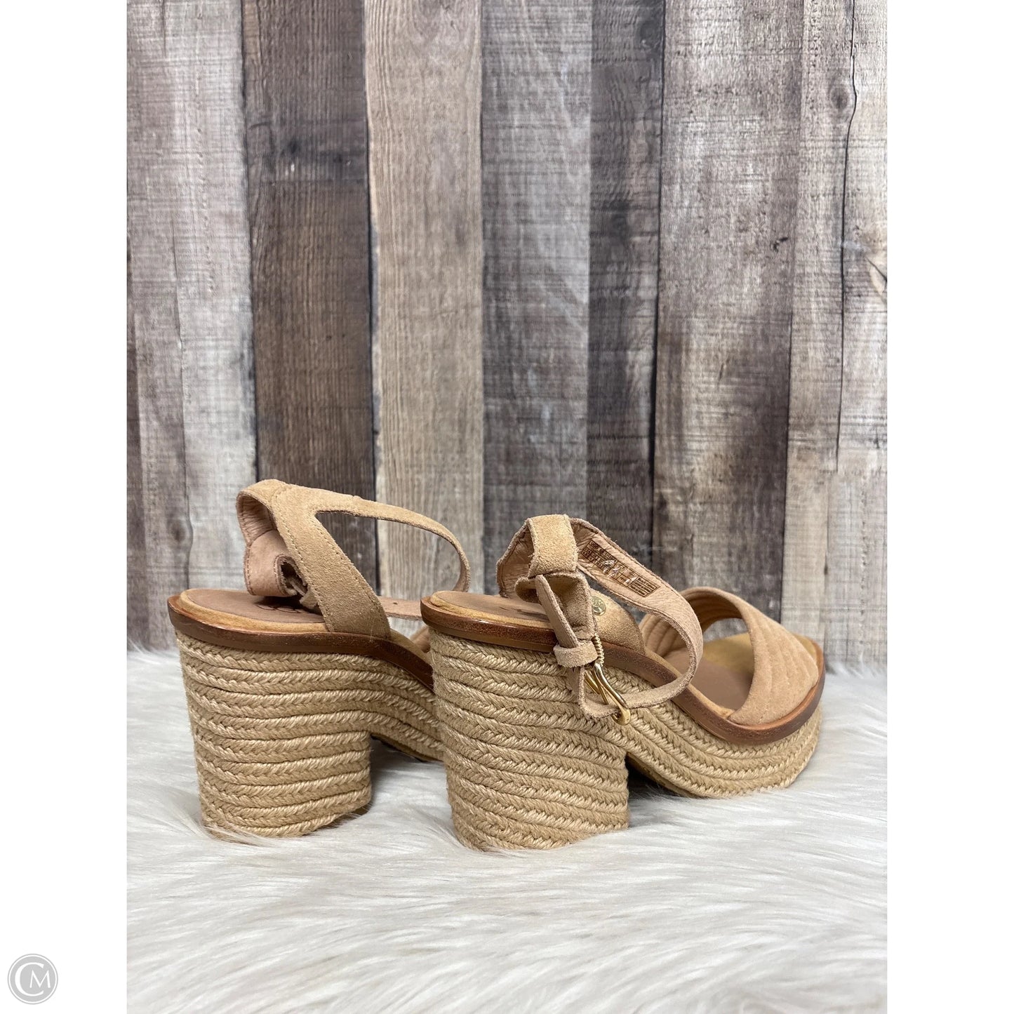 Sandals Designer By Ugg In Tan, Size: 9