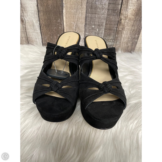 Sandals Heels Block By Etienne Aigner In Black, Size: 8.5