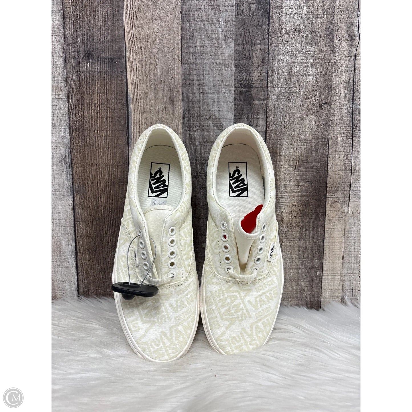Shoes Flats By Vans In Tan & White, Size: 9.5
