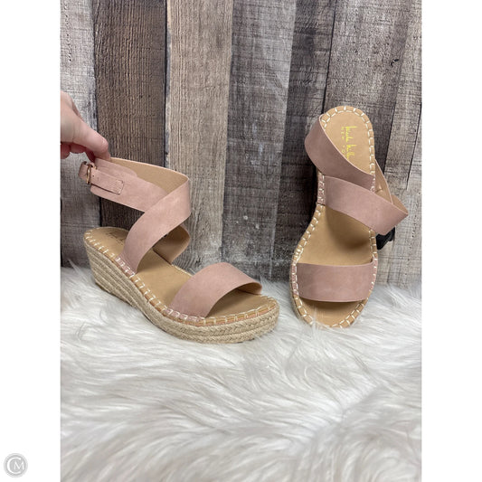 Sandals Heels Wedge By Nicole Miller In Pink, Size: 8.5