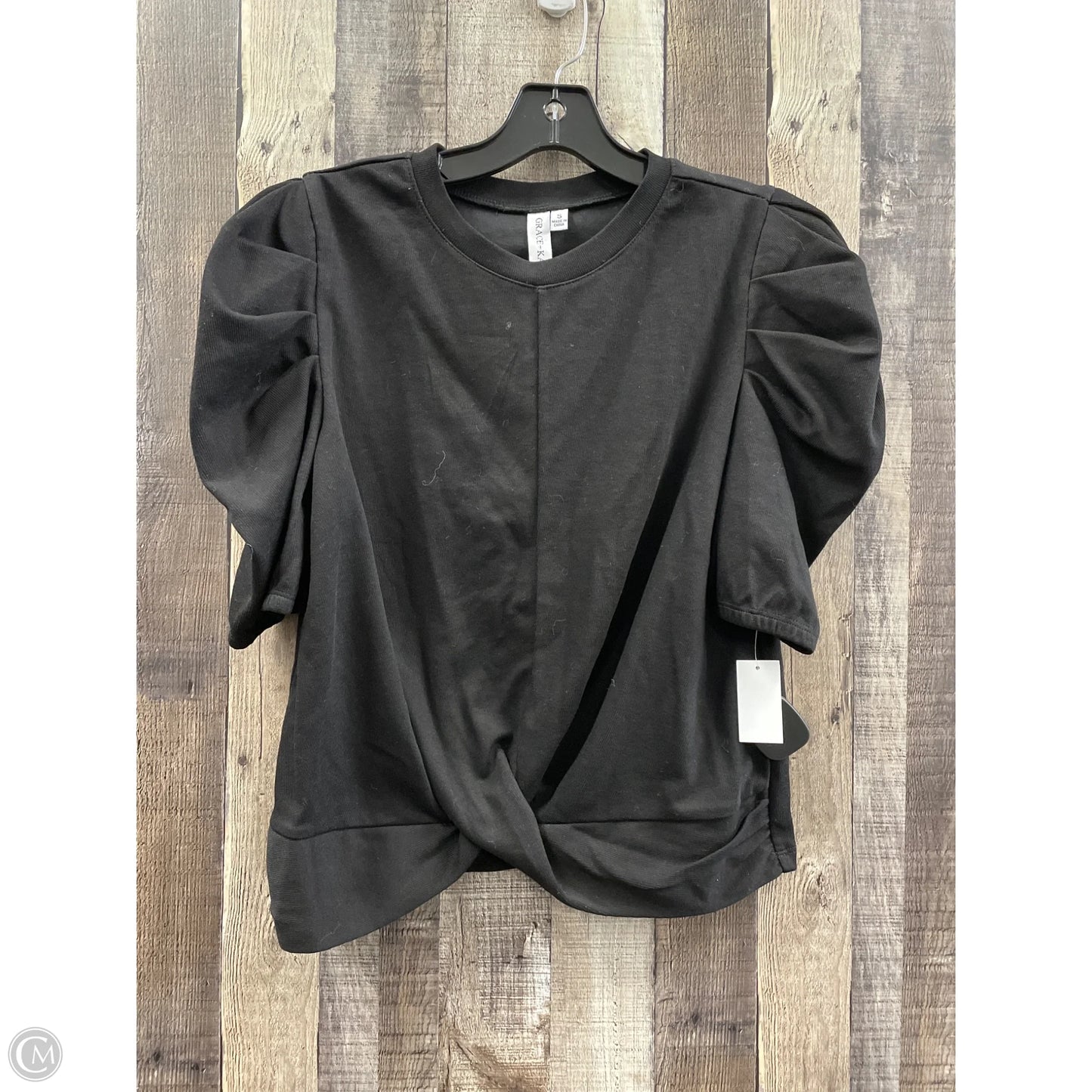 Top Short Sleeve By Grace + Karma In Black, Size: S
