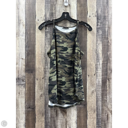 Top Sleeveless By Cme In Camouflage Print, Size: L