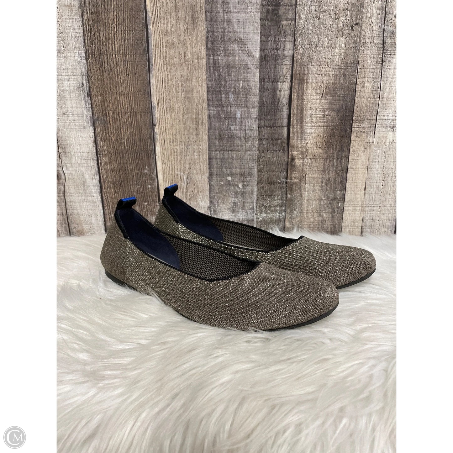 Shoes Flats By Rothys In Silver, Size: 10