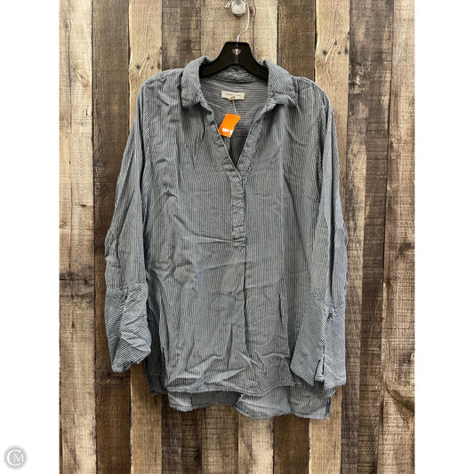 Top Long Sleeve By Beachlunchlounge In Striped Pattern, Size: L
