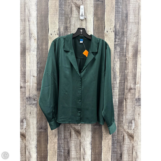 Top Long Sleeve By Old Navy In Green, Size: 2x