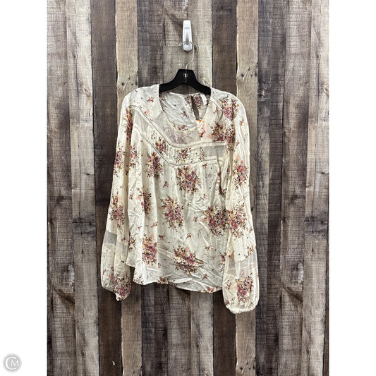 Top Long Sleeve By Xhilaration In Floral Print, Size: Xxl