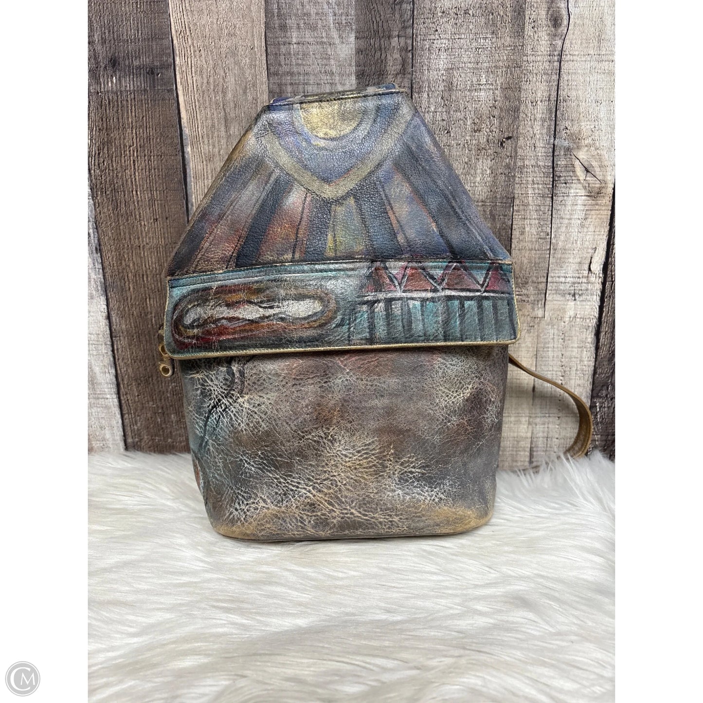 Backpack Leather By Cmb, Size: Medium