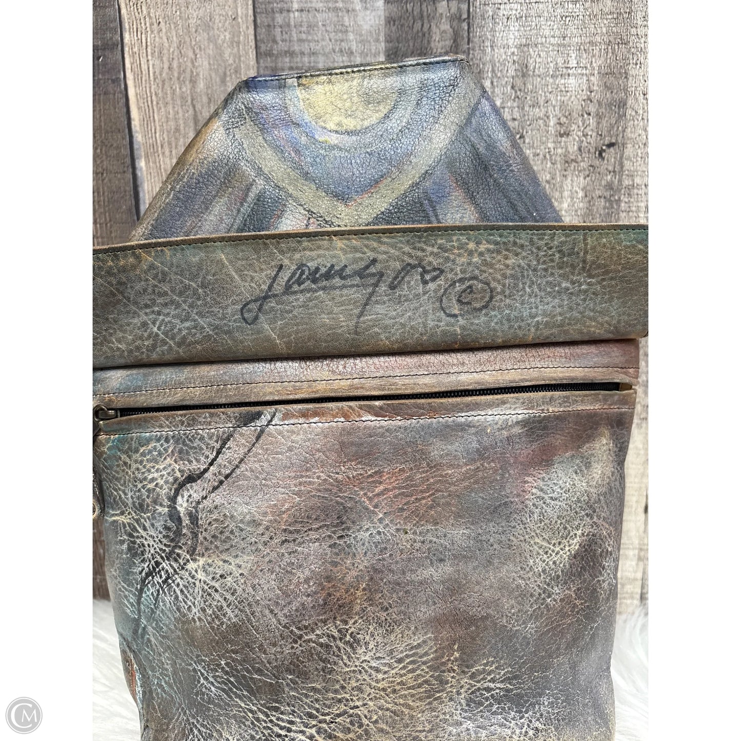 Backpack Leather By Cmb, Size: Medium