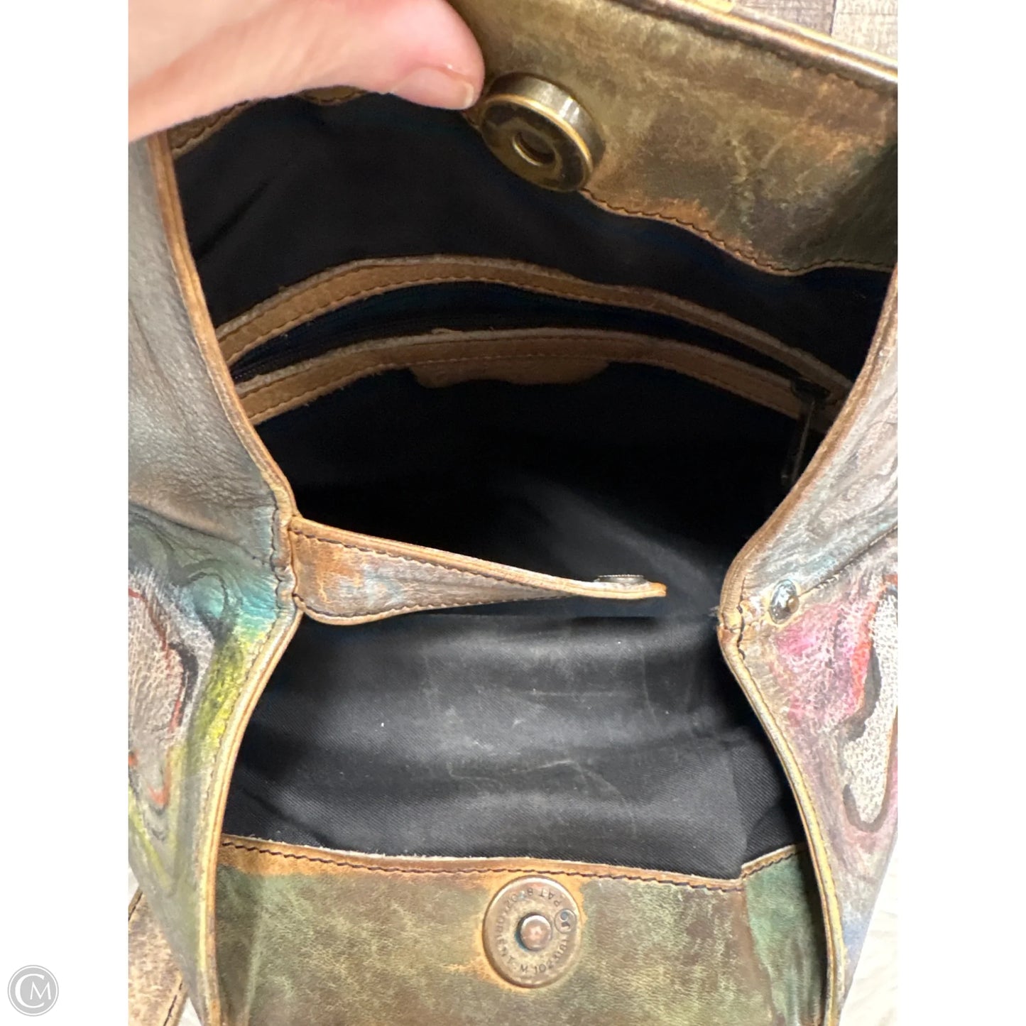 Backpack Leather By Cmb, Size: Medium