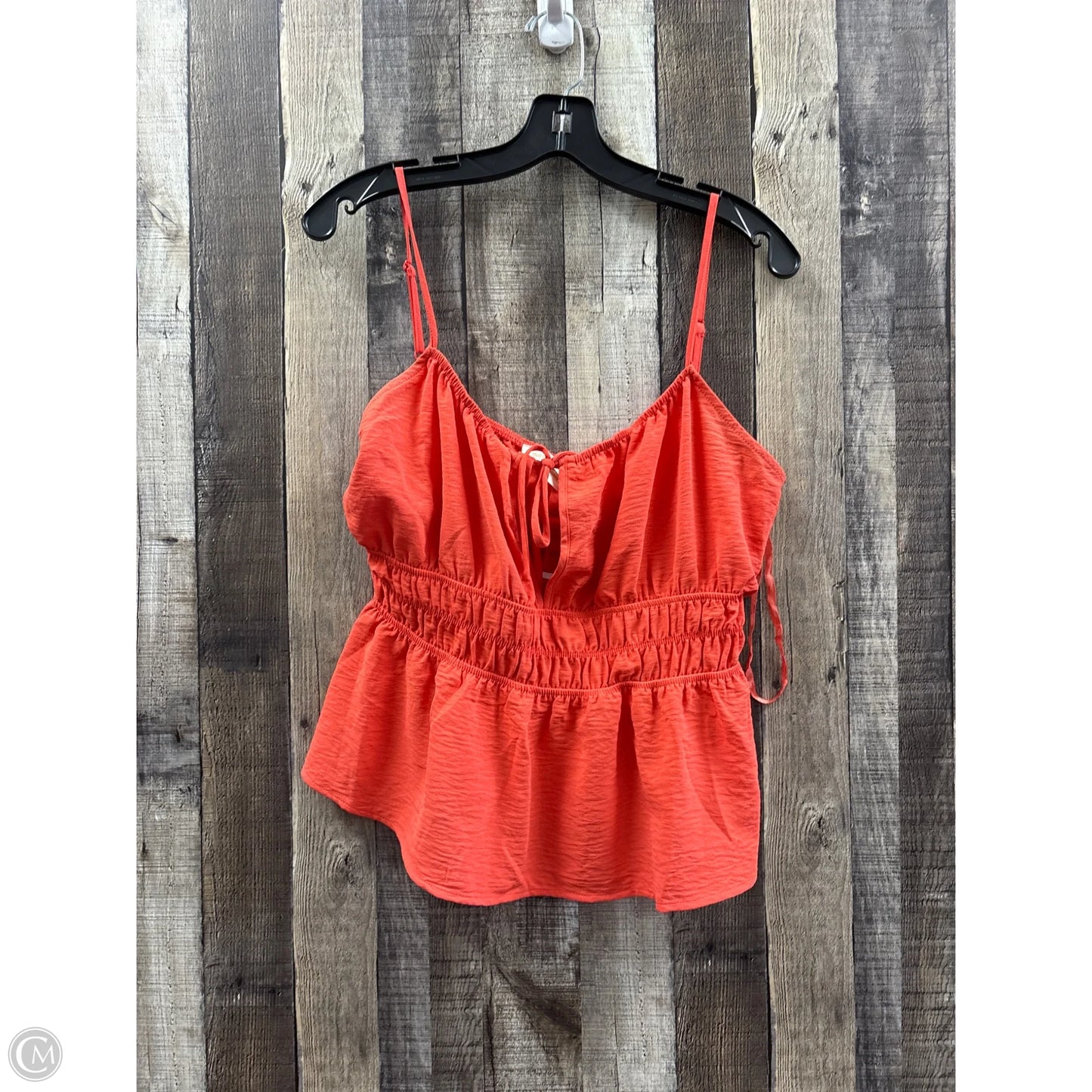 Top Short Sleeve By Monteau In Orange, Size: Xl