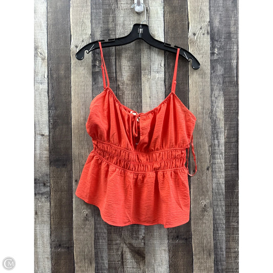 Top Short Sleeve By Monteau In Orange, Size: Xl