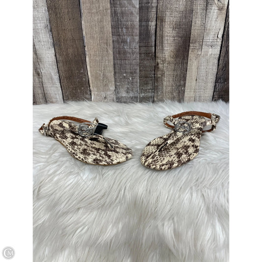 Sandals Designer By Coach In Snakeskin Print, Size: 5