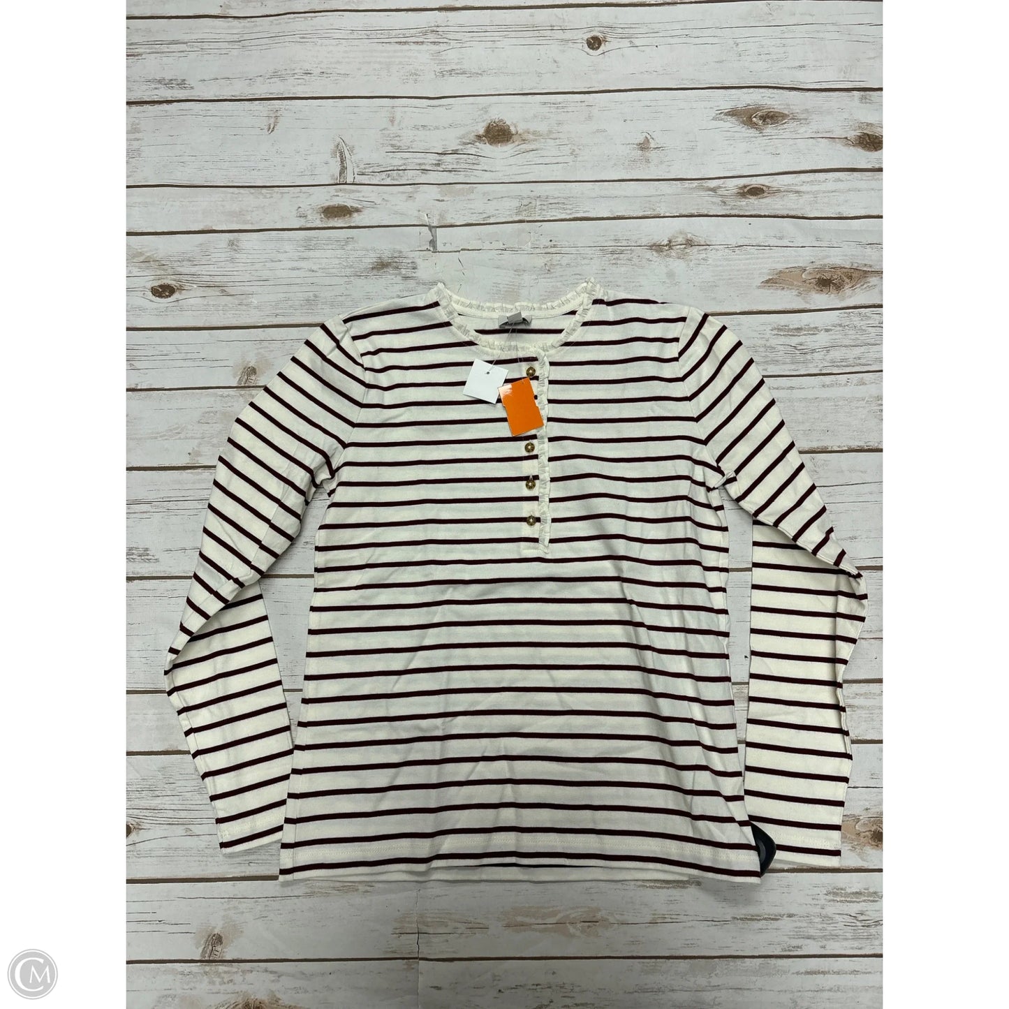 Top Long Sleeve By J. Crew In Striped Pattern, Size: Xs