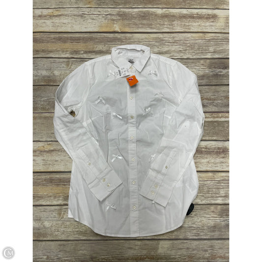 Top Long Sleeve By J. Crew In White, Size: Xs